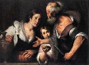 Bernardo Strozzi Prophet Elijah and the Widow of Sarepta oil painting
